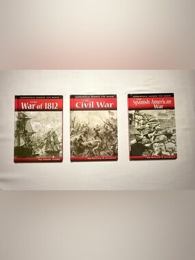 American Wars The War of 1812, Civil War, & Spanish-American War (3) Books Total